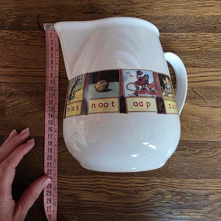 Grote Melkkan met Leesplankje Aap Noot Mies - Ter Steege, Huis en Inrichting, Keuken | Keukenbenodigdheden, Ophalen of Verzenden