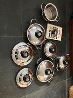 Complete AMC pannenset inductie evt per stuk te koop, Huis en Inrichting, Keuken | Potten en Pannen, Ophalen of Verzenden, Rvs