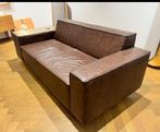 Bruin leren bank in nette staat, Ophalen, Info@onbekend.nl, 150 tot 200 cm, Onbekend