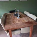 Eethoek met 4 stoelen, Huis en Inrichting, Complete eetkamers, Ophalen, Gebruikt, Landelijk, 4 tot 6 stoelen