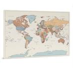 Canvas wereldkaart | tripmap push pin world map (colorful)XL, Huis en Inrichting, Nieuw, Ophalen