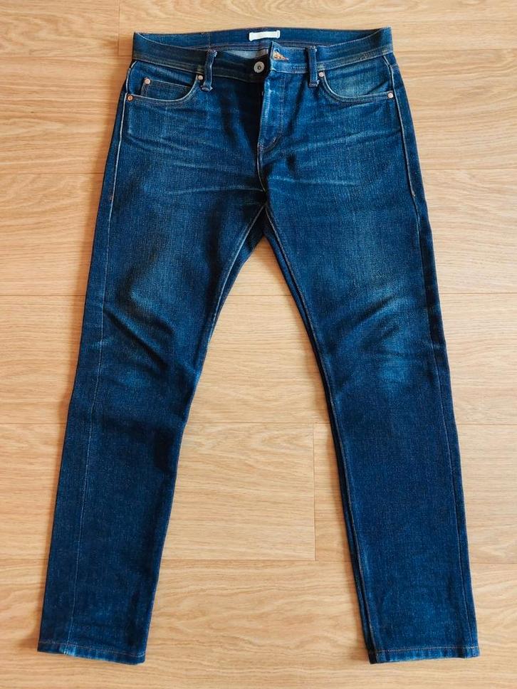 The ubranded brand UB421 tight fit heavyweight selvedge, Kleding | Heren, Spijkerbroeken en Jeans, Zo goed als nieuw, W33 - W34 (confectie 48/50)