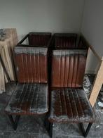 6 Gebruikte Eetkamerstoelen - Comfortabel!, Ophalen, Gebruikt, Bruin, Metaal