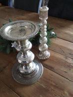 2 glazen kandelaars, Ophalen of Verzenden, Overige materialen, 25 tot 50 cm