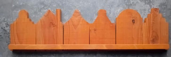 Houten Grachtenpand Display Plank - Wanddecoratie, Huis en Inrichting, Woonaccessoires | Wandplanken en Boekenplanken, Ophalen of Verzenden