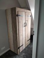Kasten van steigerhout, Huis en Inrichting, Kasten | Kledingkasten, 100 tot 150 cm, Verzenden, Nieuw, Met hangruimte