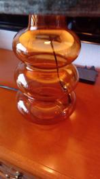 Vintage Amber Glazen Tafellampen, Ophalen of Verzenden, Gebruikt, Glas, Minder dan 50 cm