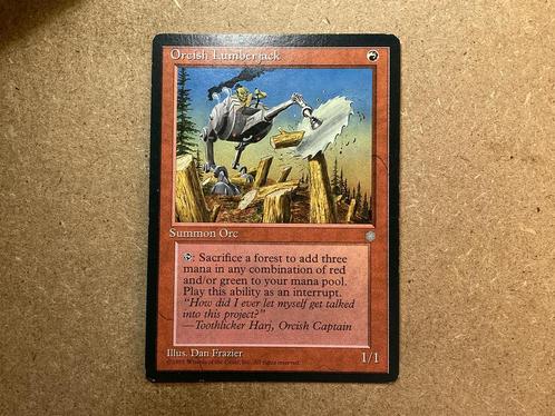 1x Orcish Lumberjack (Excellent), Hobby en Vrije tijd, Verzamelkaartspellen | Magic the Gathering, Zo goed als nieuw, Losse kaart