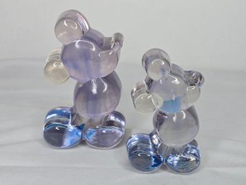Leonardo Mickey Mouse paper presse beeldjes glas vintage '90 beschikbaar voor biedingen