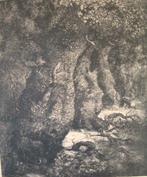 Hubert een potlood tekening uit 1930 " het Woud " bij Bavel, Ophalen of Verzenden