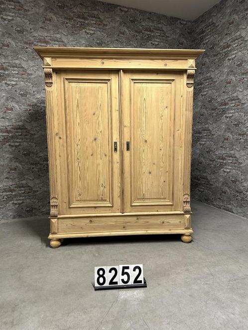 Antiek grenen kledingkast | 2 deurs kast nr.8252, Antiek en Kunst, Antiek | Meubels | Kasten, Ophalen of Verzenden