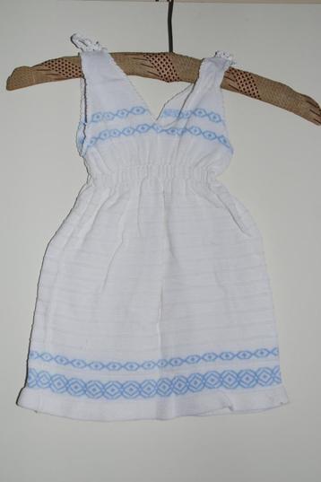 Leuke vintage blauw-witte poppen jurk beschikbaar voor biedingen