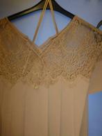 Scee by Twin-Set cognacbruin top jurk met kant M-L 28138, Kleding | Dames, Jurken, Maat 38/40 (M), Bruin, Ophalen of Verzenden