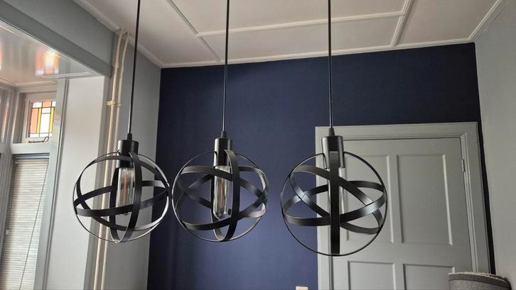 Industriële Hanglamp Eettafel, Huis en Inrichting, Lampen | Hanglampen, Zo goed als nieuw, 50 tot 75 cm, Metaal, Ophalen of Verzenden