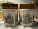 Twee oude voorraadpotten van opal glas (afbeelding: Berlijn), Verzamelen, Ophalen of Verzenden