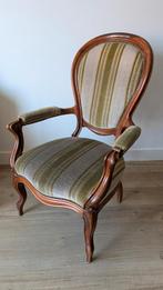 Antieke Voltaire stoel Biedermeier ca. 1850 – met vering, Ophalen, Gebruikt, Overige kleuren, Eén