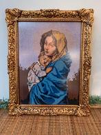 Geborduurd schilderij met gouden lijst., Huis en Inrichting, Woonaccessoires | Schilderijen, Tekeningen en Foto's, Ophalen of Verzenden