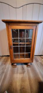 Oude LP kast met glas in lood, Glas, 50 tot 100 cm, Minder dan 100 cm, 25 tot 50 cm