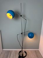 Vintage jaren 70 space age design blauwe bollen vloerlamp, Huis en Inrichting, Lampen | Vloerlampen, ?, Zo goed als nieuw, Space age
