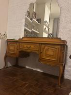 Antieke kaptafel met facet geslepen spiegel, Antiek en Kunst, Antiek | Spiegels, Ophalen, Rechthoekig