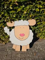 Geboorte Bord Schaap - Tuindecoratie, Ophalen, Nieuw, Hout, Dierenbeeld