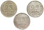 Wilhelmina  complete serie 3x 25 cents zink 1941, 1942, 1943, Postzegels en Munten, Munten | Nederland, Ophalen of Verzenden, Koningin Wilhelmina