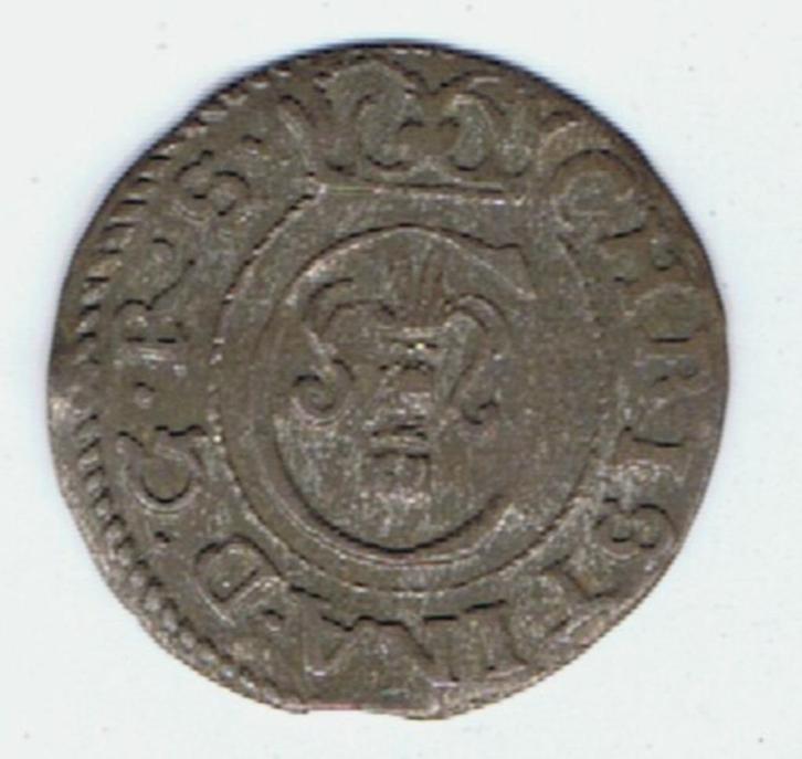 22-1953 Zweden/Livonia 1 solidus, Postzegels en Munten, Munten | Europa | Niet-Euromunten, Losse munt, Overige landen, Zilver