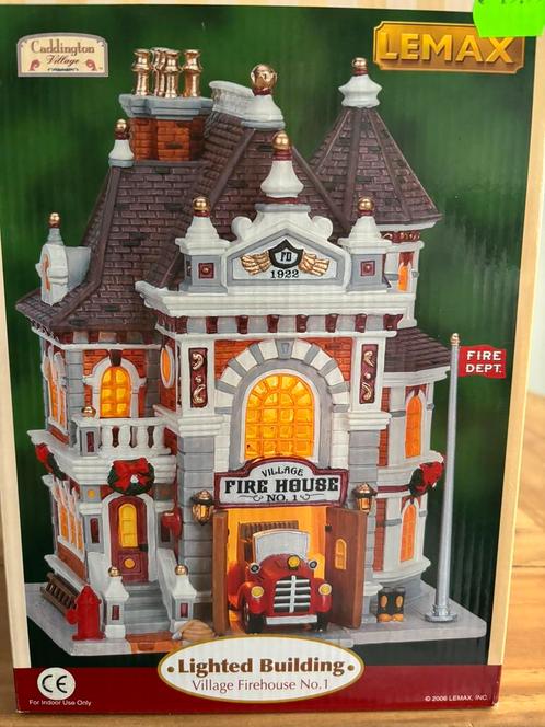 Lemax village firehouse no. 1 brandweerkazerne, Diversen, Kerst, Zo goed als nieuw, Ophalen of Verzenden