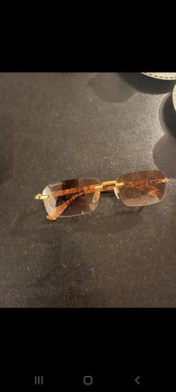 Gucci rectangular frame zonnebril monogram unisex