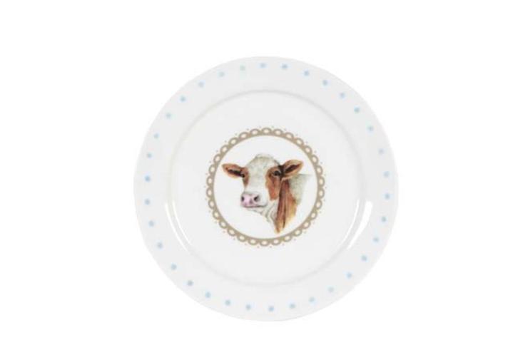 Gebaksborden Koe Happy Cow servies, Huis en Inrichting, Keuken | Servies, Nieuw, Overige typen, Overige stijlen, Overige materialen