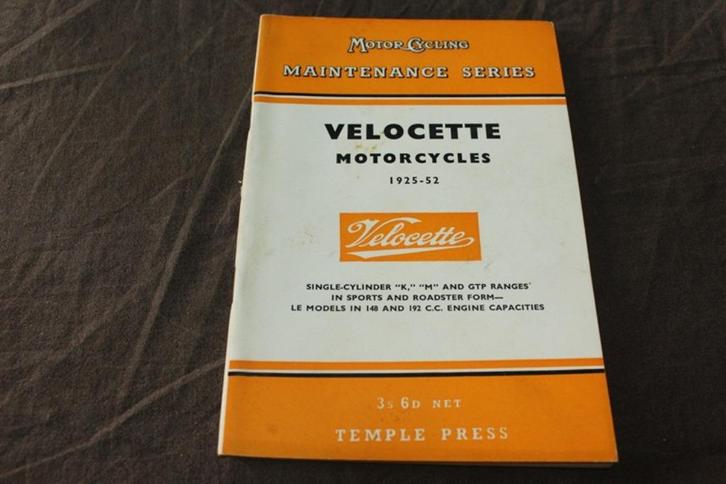 Velocette 1925 - 1952 motorcycles maintenance models K M GTP, Motoren, Handleidingen en Instructieboekjes, Overige merken, Ophalen of Verzenden