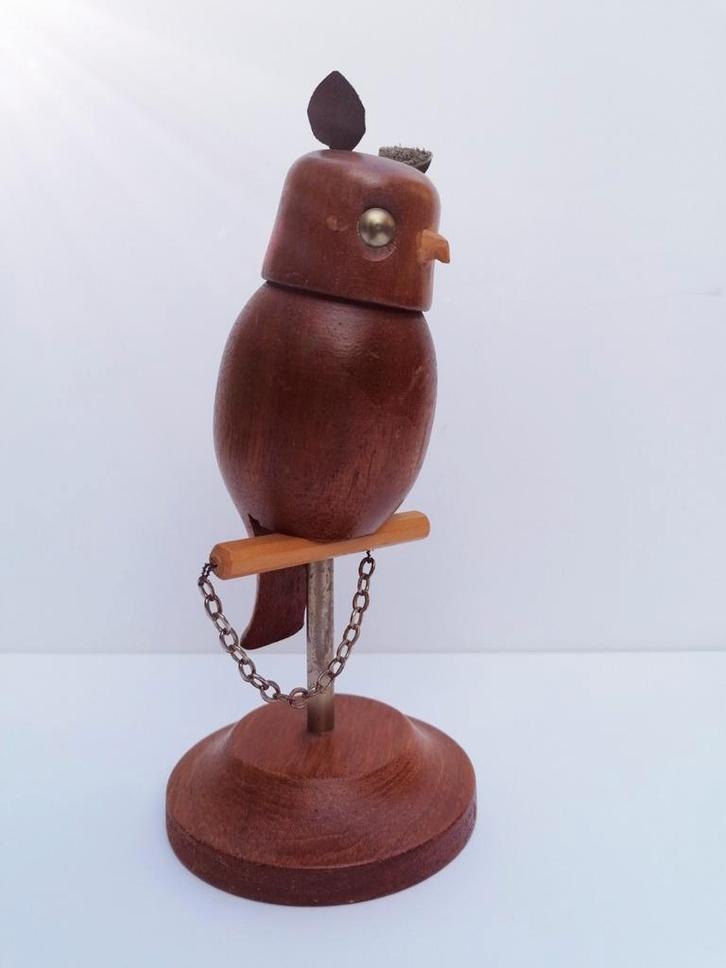 Vintage Teakhouten Uil.  Jaren 60/70, Huis en Inrichting, Woonaccessoires | Overige, Zo goed als nieuw, Ophalen of Verzenden