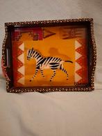 Afrikaans Dienblad met Zebra, Ophalen of Verzenden, Gebruikt, Rechthoekig, Hout