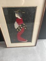 Geisha in red., Antiek en Kunst, Ophalen of Verzenden