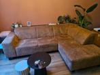 Cognac Bruine Hoekbank - 245x175cm, Huis en Inrichting, Ophalen, Gebruikt, Vierpersoons of meer