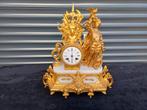 Antieke vuur verguld pendule, Antiek en Kunst, Antiek | Klokken, Ophalen of Verzenden