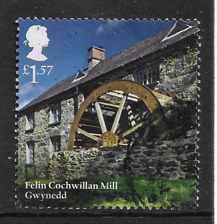 290-25 Engeland / Felin Cochwillan Mill nom. £ 1.57, Postzegels en Munten, Postzegels | Europa | UK, Gestempeld, Verzenden