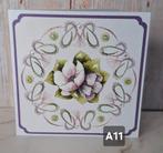 Kerstactie! Geborduurde wenskaarten Bloemen voor de helft!, Nieuw, Man of Vrouw, Info@sparklecrafts.nl, Ophalen of Verzenden