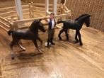 2 Schleich paarden , schleich amazone en toebehoren, Ophalen of Verzenden, Zo goed als nieuw, Paard, Beeldje of Figuurtje