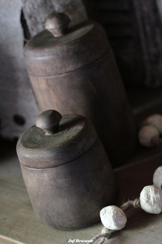 Houten voorraadpot L en XL, Huis en Inrichting, Woonaccessoires | Overige, Nieuw, Ophalen of Verzenden