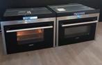 SIEMENS set: Combi oven/magnetron + stoom-bak oven 45cm hoog, Stoom, Zo goed als nieuw, Oven met grill, Inbouw