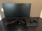 Playstation 4 + monitor, Spelcomputers en Games, Spelcomputers | Sony PlayStation 4, Ophalen, Gebruikt, Met 1 controller, Slim