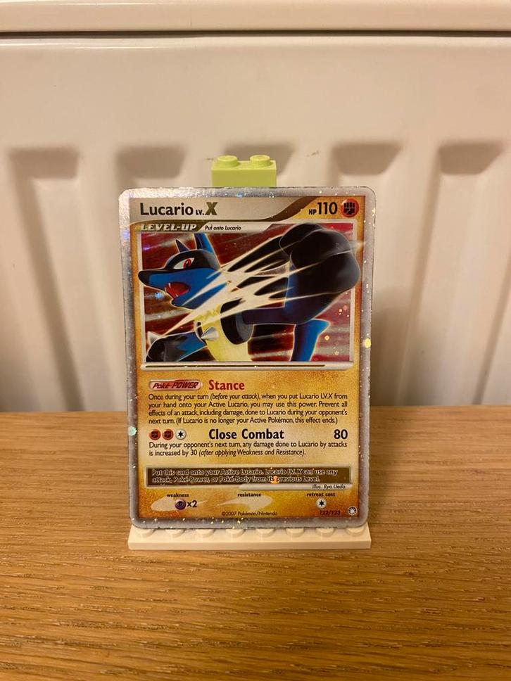 Lucario Lv.X 122/123 - Pokemon Kaart, Hobby en Vrije tijd, Verzamelkaartspellen | Pokémon, Nieuw, Losse kaart, Foil, Ophalen of Verzenden