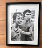 Willem van Hanegem & Johan Cruijff - Gesigneerd - Nederland, Verzamelen, Verzenden, Nieuw, Ajax, Poster, Plaatje of Sticker