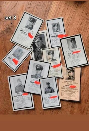 10X duitse ww2 bidprentjes 1943 / deathcards / Sterbebild -3 beschikbaar voor biedingen