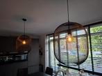 Twee zwart metalen hanglampen, Ophalen, Zo goed als nieuw, Metaal, Minder dan 50 cm