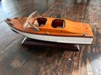 Houten speedboot Pedrazzini handwerk 1960 schaalmodel, Ophalen of Verzenden, Gebruikt