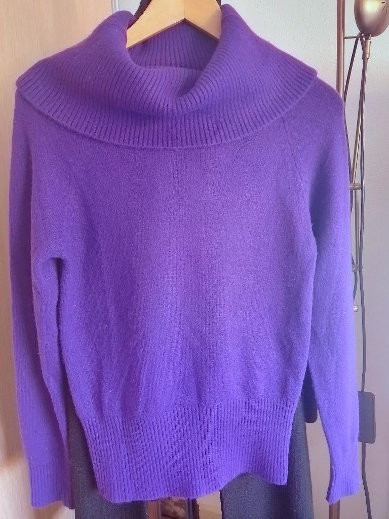 Wollen trui, Ophalen of Verzenden, Zo goed als nieuw, Maat 38/40 (M), Paars