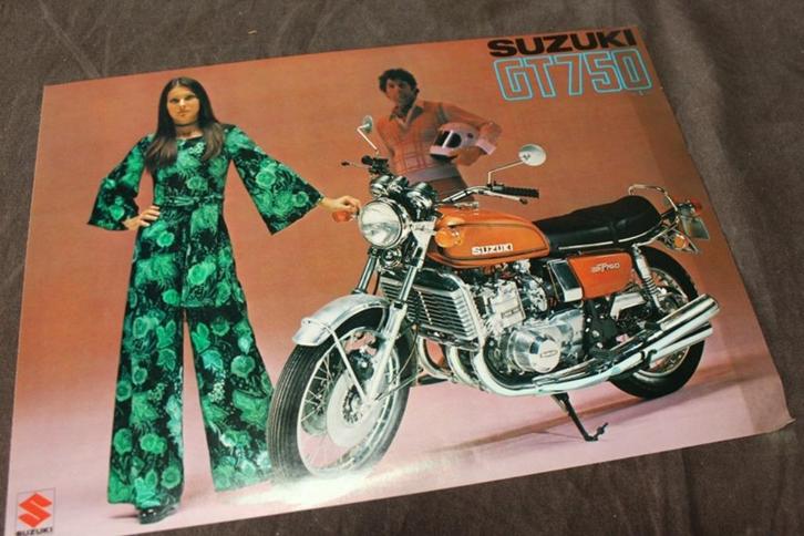 Suzuki GT750 verkoop folder flyer GT 750 L, Motoren, Handleidingen en Instructieboekjes, Suzuki, Ophalen of Verzenden