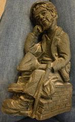 Bronzen beeld zittende man, Antiek en Kunst, Antiek | Koper en Brons, Ophalen